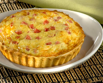 Quiche de presunto com queijo